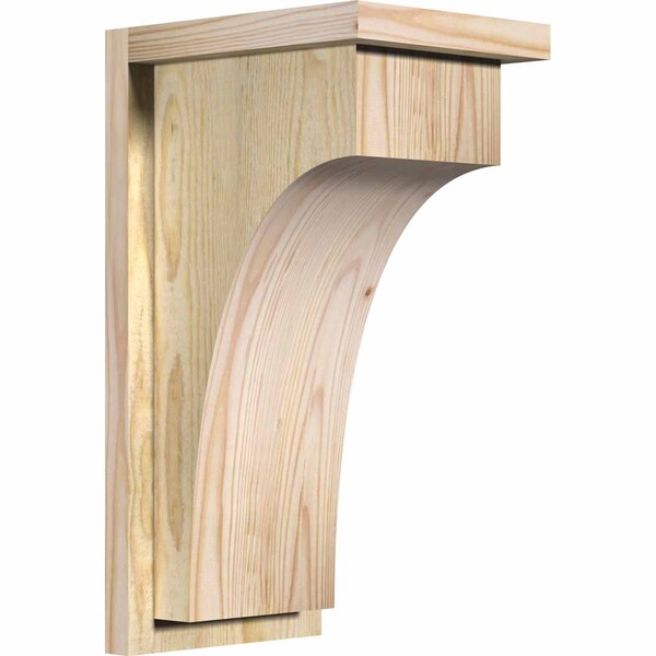 Ekena Millwork Huntington Rough Sawn Corbel w/Backplate, Douglas Fir, 8"W x 10"D x 18"H COR08X10X18HUN01RDF - main